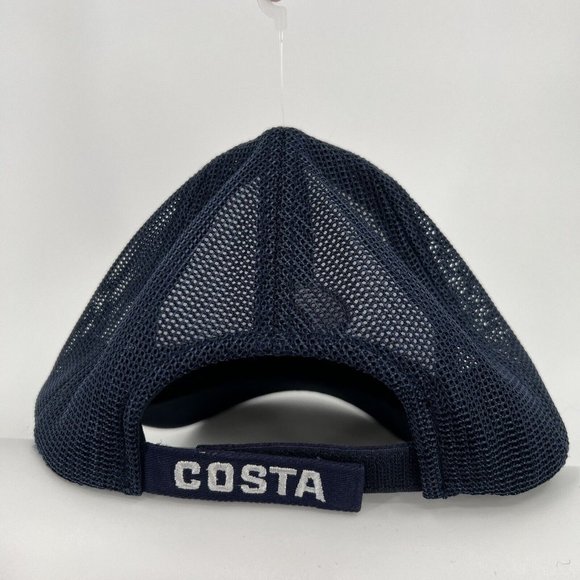 Costa Men's Chesapeake Trucker Hat Mesh Back White/Navy Blue/Red Adjustable NWT - Picture 2 of 5